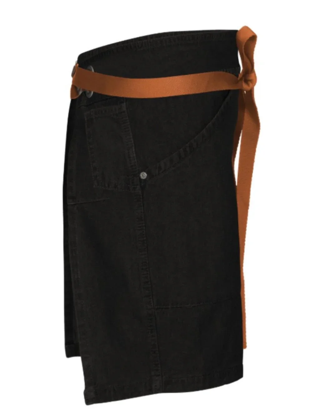 Chef Works Half Apron Black Denim Berkley Urban Collection 100% Cotton Pockets.